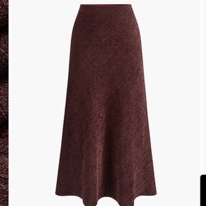 Commense A-Line Maxi Skirt in Deep Wine